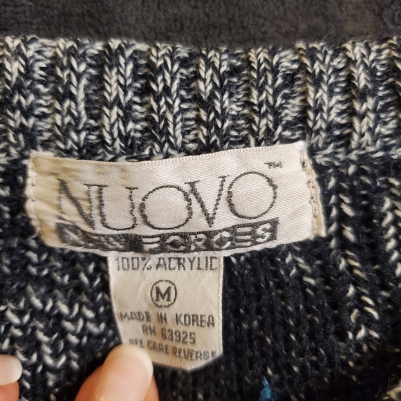 Vintage Nuovo 80's Sweater Black & White - Retro - Picture 3 of 9